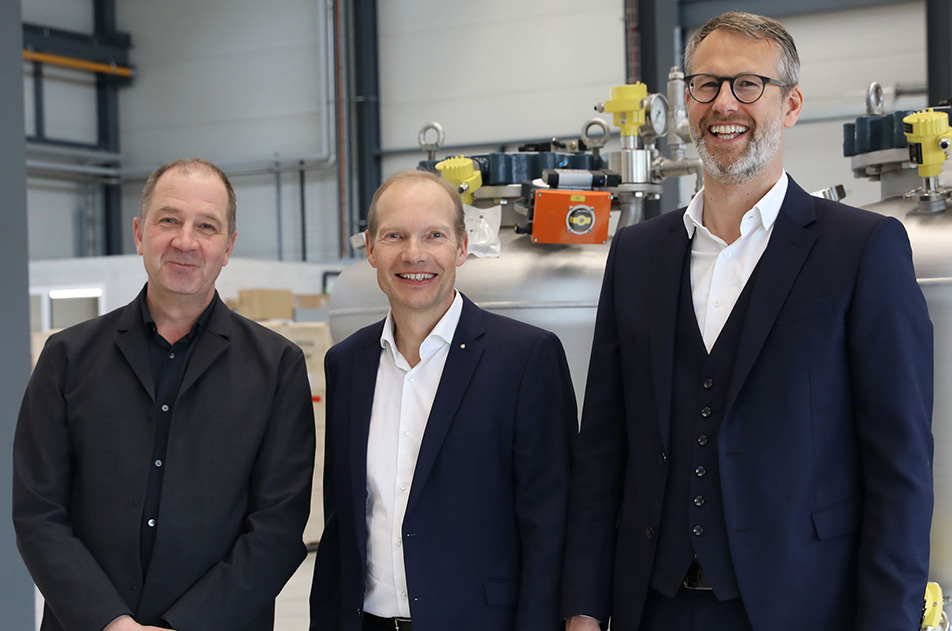 V. l. n. r.: Dr. Ralf Weinekötter (Geschäftsführer Gericke AG) | Markus H. Gericke (CEO Gericke Gruppe) | Thomas Schlumpf (CFO Gericke Gruppe)