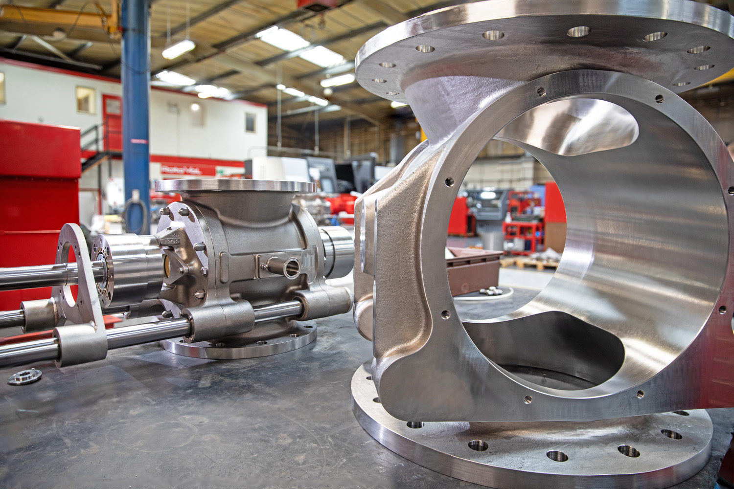 Rotary valve production at Gericke Rotaval Ltd. in the UK